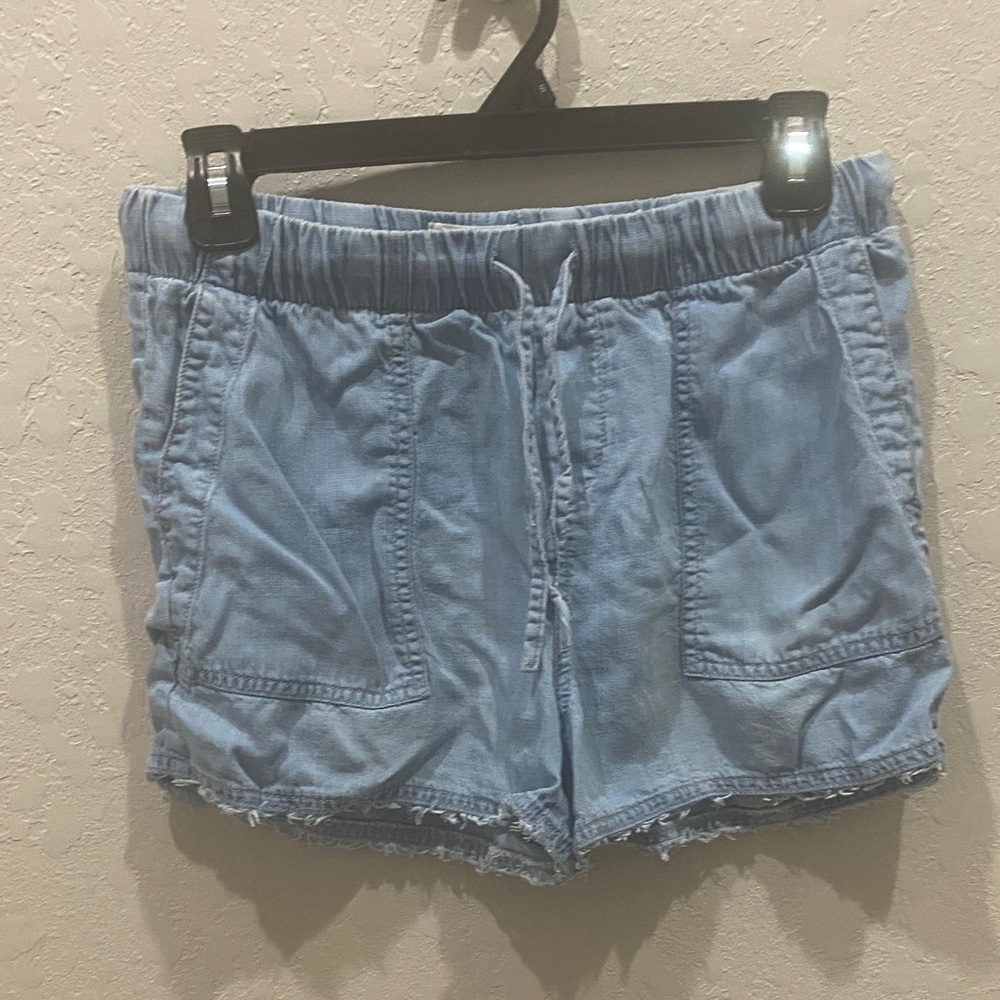 For The Republic Light Blue Cargo Shorts